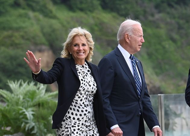 Jill Biden et Joe Biden en amont du G7, le 10 juin 2021