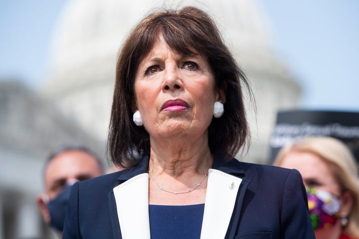 Rep. Jackie Speier (D-Calif.) attends a news conference, Sept. 16, 2020.