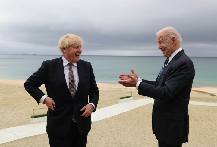 Boris Johnson and Joe Biden meet in Cornwall