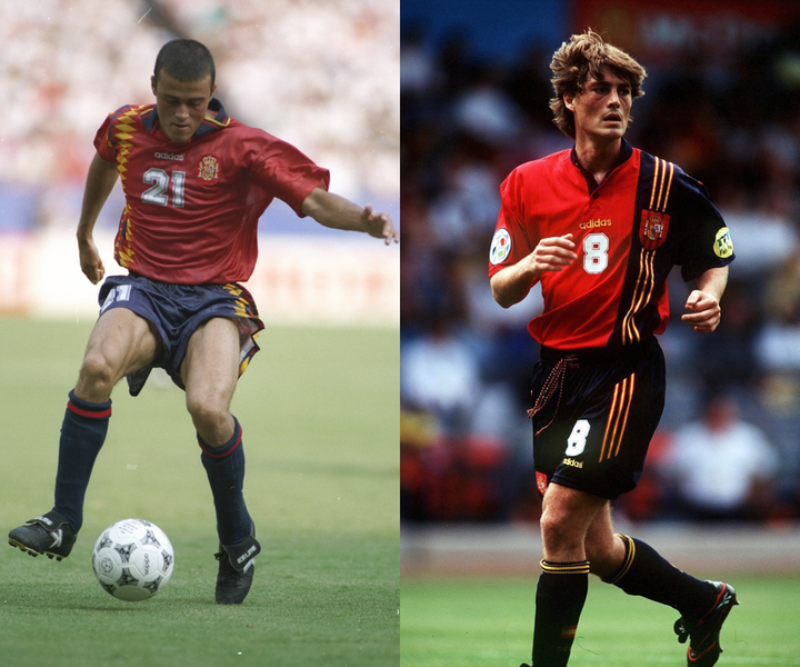 Luis Enrique en el Mundial de 1994 y Julen Guerrero en la Eurocopa de 1996.