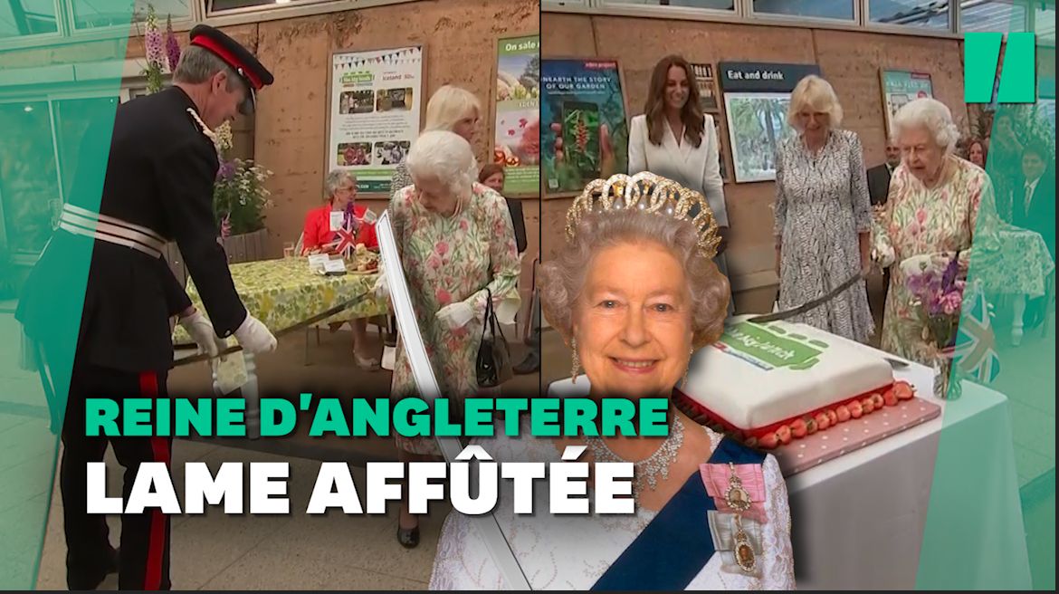 La reine Elizabeth II a une façon de couper les gâteaux bien plus originale que la votre