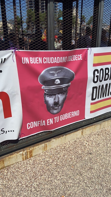 Manifestación en Colón contra los indultos