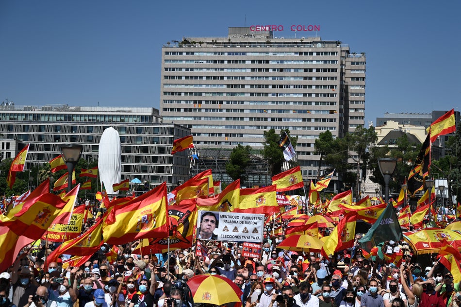Manifestación en Colón contra los indultos