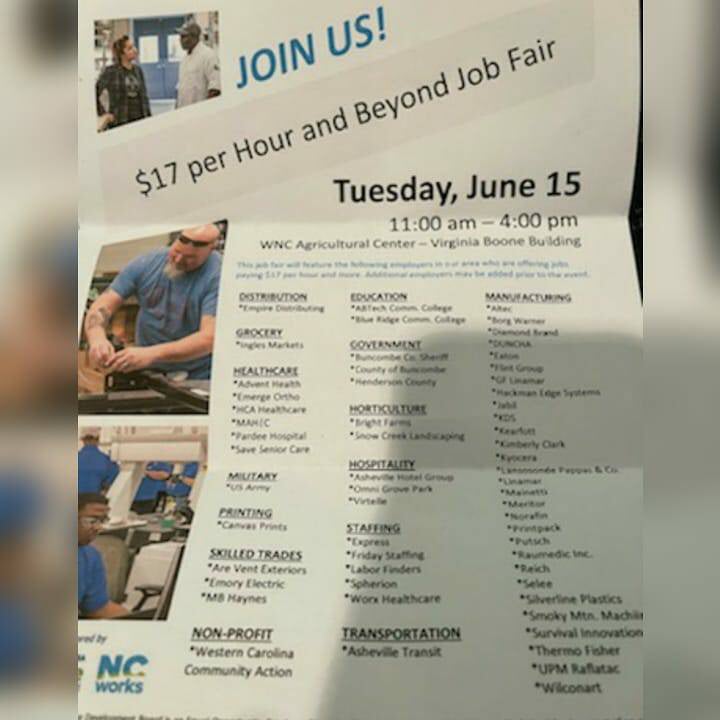 The job fair brochure that No Evil Foods' workers received upon being laid off.