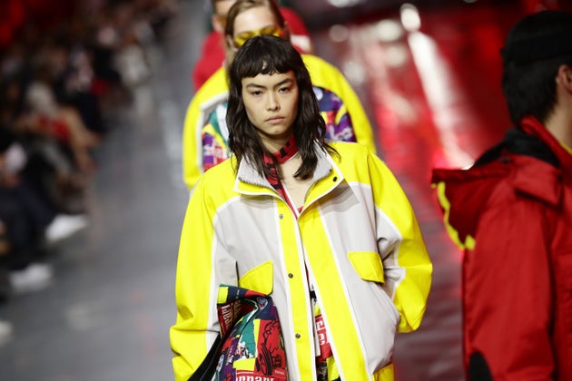 Le 1er défilé de la marque de vêtements Ferrari, le 13 juin 2021 à Maranello en Italie.