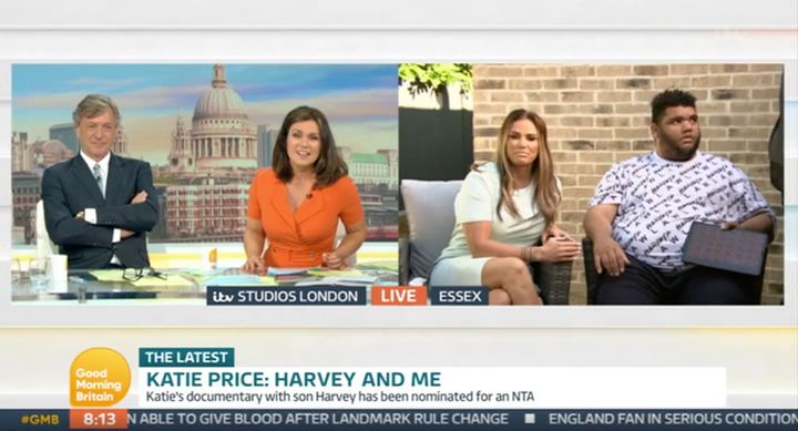 Katie and Harvey Price being interviewed by Richard Madeley and Susanna Reid