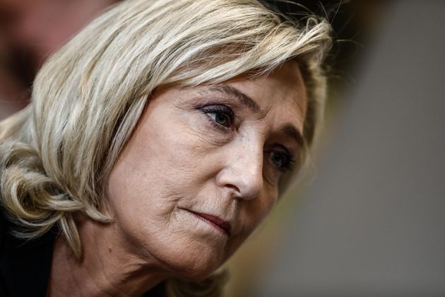 Marine Le Pen, présidente du RN lors d'une conférence en Normandie en vue des élections régionales, le 7 juin 2021.