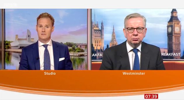 Dan Walker and Michael Gove on BBC Breakfast