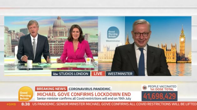 Richard Madeley, Susanna Reid and Michael Gove on GMB