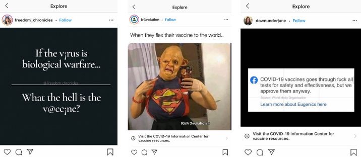 In violation of its own policy, Instagram featured each of these posts in its algorithmically curated Explore feed.