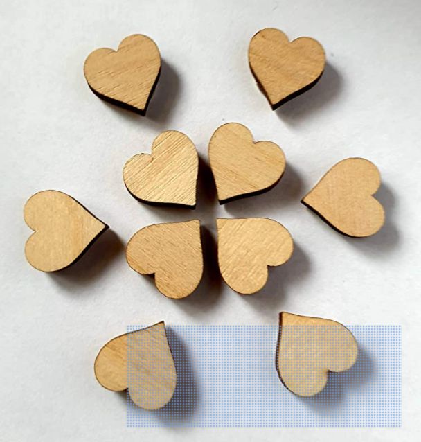 Mini Wooden Love Heart Fridge Magnets