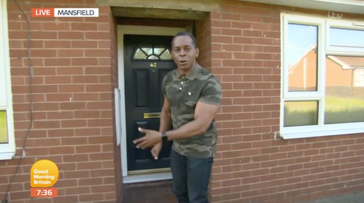 Presumably not the reaction Andi Peters was hoping for.