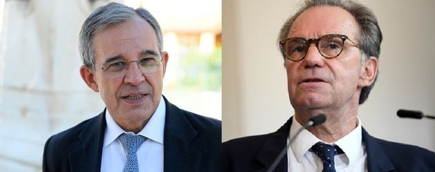 Les deux candidats aux régionales 2021, Thierry Mariani, pour le Rassemblement National (RN) et Renaud Muselier, président sortant de la région Provence-Alpes-Cote-d'Azur soutenu par LR et LREM.