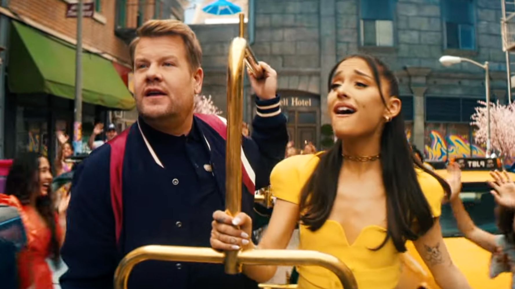 Ariana Grande, James Corden Slay A Schmaltzy 'Hairspray' Goodbye To Lockdowns