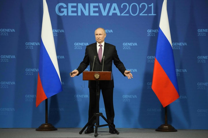 Putin held a solo press conference after the US-Russia summit in Geneva. He said the meeting was "very effective" and "substantive."