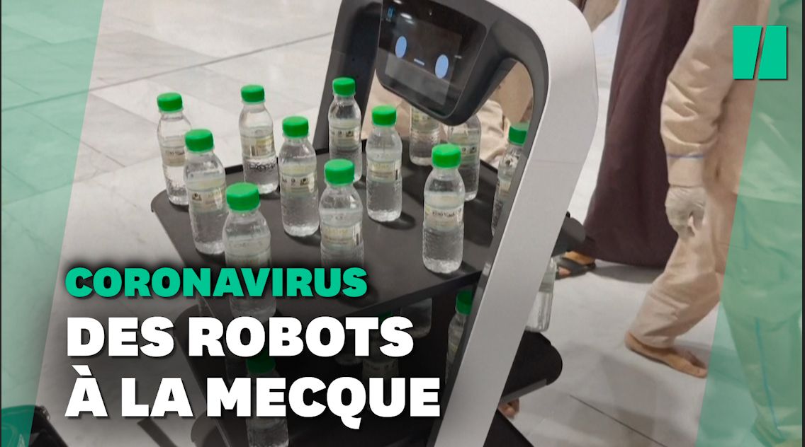 Covid: à La Mecque, des robots distribuent de l'eau sacrée de Zamzam