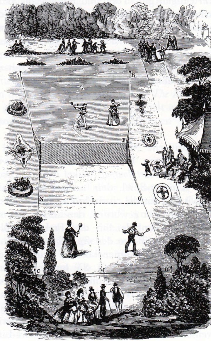 Το γήπεδο τένις όπως το σχεδίασε ο Walter Clopton Wingfield το 1874