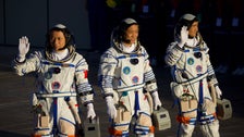 Chinese Spaceship With 3 Astronauts Docks At New Space Station Chinese Spaceship With 3 Astronauts Docks At New Space Station