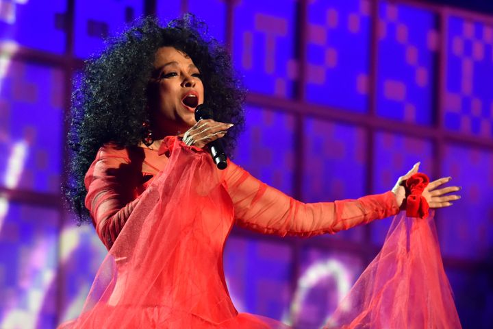 Diana Ross performs during the Grammy Awards in 2019.