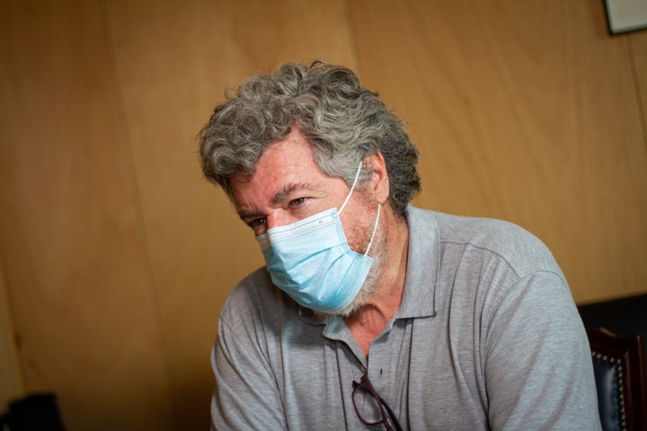 Uralde durante la entrevista