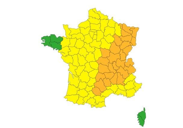 Orages, canicule: 28 départements toujours en vigilance orange