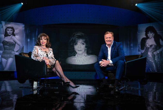 Joan Collins and Piers Morgan