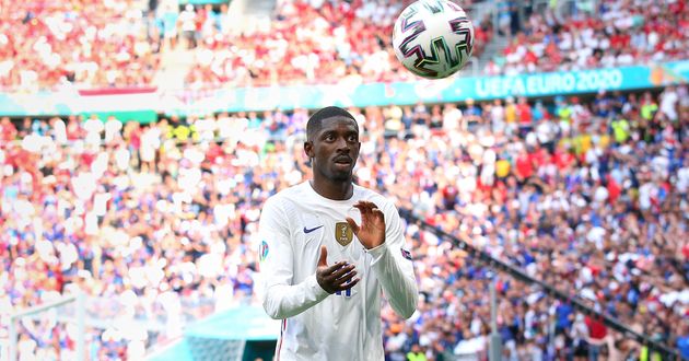 Ousmane Dembele est sorti sur blessure pendant le match Hongrie-France, le 19 juin 2021 à