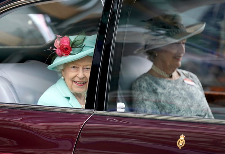 Queen Elizabeth II leaves Royal Ascot at Ascot Racecourse. Picture date: Saturday June 19, 2021. (Photo by Andrew Matthews/PA Images via Getty Images)