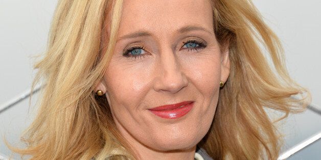 Author J.K. Rowling appears at the Empire State Building observation deck during a lighting ceremony and to mark the launch of her non-profit children's organization Lumos, on Thursday, April 9, 2015, in New York. (Photo by Evan Agostini/Invision/AP)