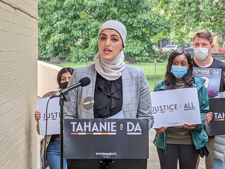 Tahanie Aboushi, a civil rights attorney, lacks Alvin Bragg's funding, managerial experience and mainstream support, but rivals his backing from progressive groups.