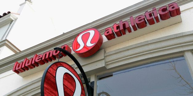 PASADENA, CA - MARCH 19: A sign is displayed on a Lululemon Athletica Inc. store on March 19, 2013 in Pasadena, California. Lululemon removed some of its popular pants from stores for being too sheer. Shares of the Canadian owned company fell 6 percent. (Photo by Kevork Djansezian/Getty Images)