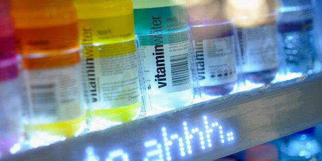 LONDON, ENGLAND - FEBRUARY 18: Vitamin Water displayed backstage during London Fashion Week Autumn/Winter 2011 at on February 18, 2011 in London, England. (Photo by Gareth Cattermole/Getty Images)