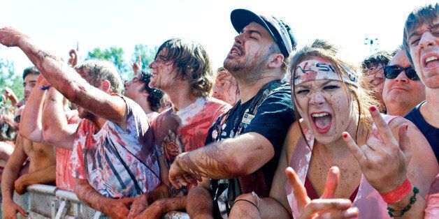 CHICAGO, IL - SEPTEMBER 15: GWAR fans at the 2012 Riot Fest at Humboldt Park on September 15, 2012 in Chicago, Illinois. (Photo by Timothy Hiatt/Getty Images)