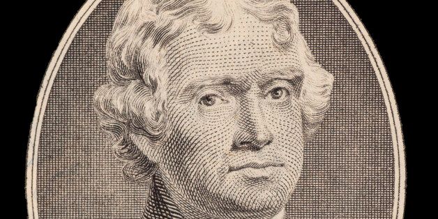 Portrait of first U.S. president Thomas Jefferson