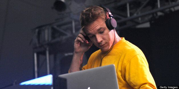 MOUNTAIN VIEW, CA - MAY 19: DJ/Producer Diplo performs during the Live 105 BFD at Shoreline Amphitheatre on May 19, 2013 in Mountain View, California. (Photo by C Flanigan/FilmMagic)