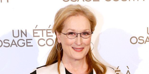 PARIS, FRANCE - FEBRUARY 13: Actress Meryl Streep attends the 'August : Osage County' : Premiere at Cinema UGC Normandie on February 13, 2014 in Paris, France. (Photo by Bertrand Rindoff Petroff/Getty Images)