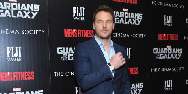 NEW YORK, NY - JULY 29: Actor Chris Pratt attends The Cinema Society with Men's Fitness & FIJI Water host a screening of 'Guardians of the Galaxy' on July 29, 2014 in New York City. (Photo by Andrew Toth/Getty Images for FIJI Water)