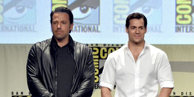 SAN DIEGO, CA - JULY 26: Actors Ben Affleck (L) and Henry Cavill attend the Warner Bros. Pictures panel and presentation during Comic-Con International 2014 at San Diego Convention Center on July 26, 2014 in San Diego, California. (Photo by Kevin Winter/Getty Images)