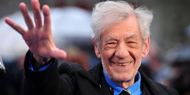 British actor Ian McKellan arrives for the UK premiere of 'X-Men Days of Future Past' in central London, on May 12, 2014. AFP PHOTO / CARL COURT (Photo credit should read CARL COURT/AFP/Getty Images)