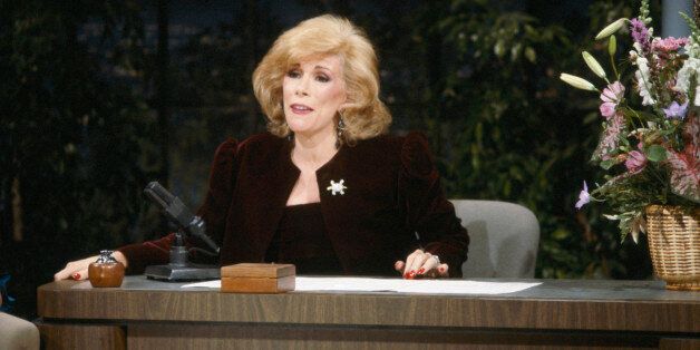 THE TONIGHT SHOW STARRING JOHNNY CARSON -- Air Date 09/26/1983 -- Pictured: Guest host Joan Rivers on September 23, 1983 (Photo by Gene Arias/NBC/NBCU Photo Bank via Getty Images)