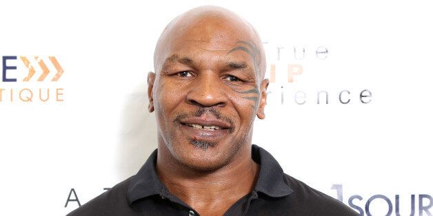 Former heavyweight champion, Mike Tyson, President of Iron Mike Productions, arrives at âJudgement Dayâ Mendez vs Barthelemy II weigh-in on Wednesday, July 9, 2014 at 1Source Auto Boutique in Miami, Fl. (Photo by Omar Vega/Invision/AP)