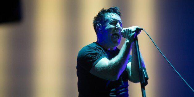PEMBERTON, BC - JULY 18: Trent Reznor of Nine Inch Nails performs at the Pemberton Festival on July 18, 2014 in Pemberton, Canada. (Photo by Rob Loud/WireImage)