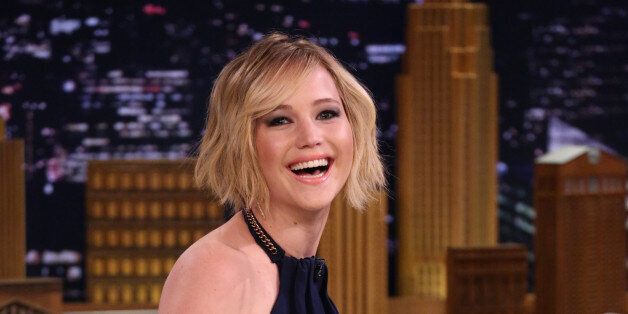 THE TONIGHT SHOW STARRING JIMMY FALLON -- Episode 0059 -- Pictured: Actress Jennifer Lawrence on May 15, 2014 -- (Photo by: Nathaniel Chadwick/NBC/NBCU Photo Bank via Getty Images)..