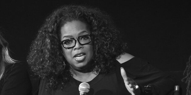 HOLLYWOOD, CA - NOVEMBER 11: (EDITORS NOTE: Image has been converted to black and white) An alternative veiw of Producer/actress Oprah Winfrey attending the 'Selma' first look during the AFI FEST 2014 presented by Audi at the Egyptian Theatre on November 11, 2014 in Hollywood, California. (Photo by Alberto E. Rodriguez/Getty Images for AFI)