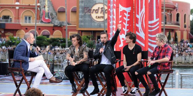 Harry Styles, Liam Payne, Louis Tomlinson and Niall Horan appear on NBC's Today Show to release their new album 'Four at Universal City Walk At Universal Orlando on November 17, 2014 in Orlando, Florida. (Photo by Jeff Daly/Invision/AP
