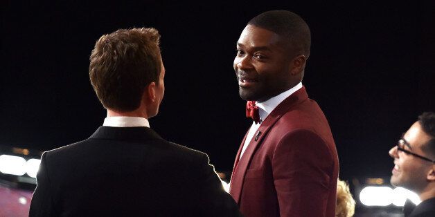 HOLLYWOOD, CA - FEBRUARY 22: Host Neil Patrick Harris talks with actor David Oyelowo during the 87th Annual Academy Awards at Dolby Theatre on February 22, 2015 in Hollywood, California. (Photo by Kevin Winter/Getty Images)