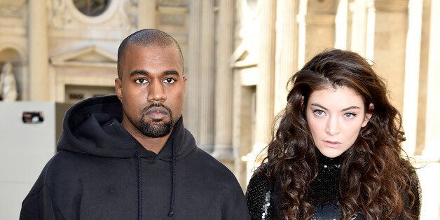 PARIS, FRANCE - MARCH 06: Kanye West and singer Lorde attend the Christian Dior show as part of the Paris Fashion Week Womenswear Fall/Winter 2015/2016 on March 6, 2015 in Paris, France. (Photo by Pascal Le Segretain/Getty Images)