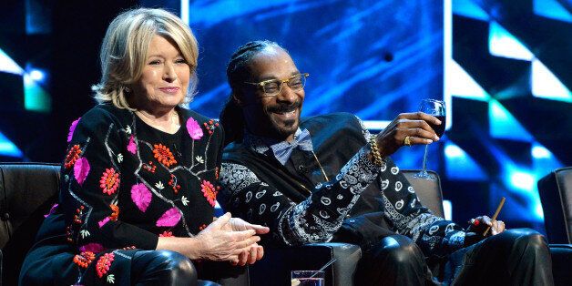 LOS ANGELES, CA - MARCH 14: TV personality Martha Stewart (L) and recording artist Snoop Dogg attend The Comedy Central Roast of Justin Bieber at Sony Pictures Studios on March 14, 2015 in Los Angeles, California. The Comedy Central Roast of Justin Bieber will air on March 30, 2015 at 10:00 p.m. ET/PT. (Photo by Lester Cohen/WireImage)