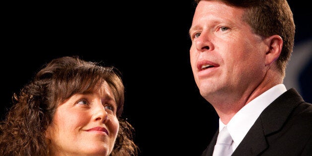 WASHINGTON - SEPTEMBER 17: Michelle (L) and Jim Bob Duggar of The Learning Channel TV show '19 Kids and Counting' speak at the Values Voter Summit on September 17, 2010 in Washington, DC. The annual summit drew nearly two thousand people to advocate for conservative causes. (Photo by Brendan Hoffman/Getty Images)