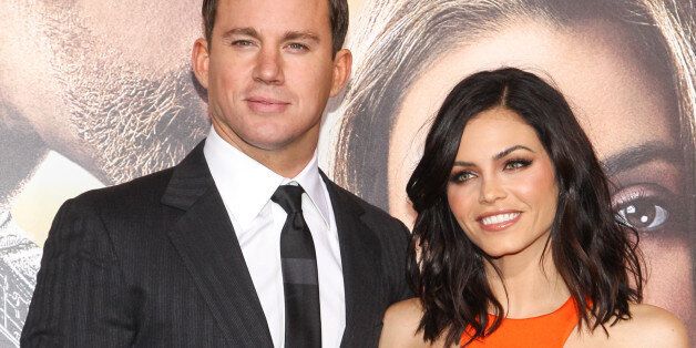 Channing Tatum and Jenna Dewan attend the premiere of Warner Bros. Pictures' 'Jupiter Ascending' at TCL Chinese Theatre on Monday, Feb. 2, 2015 in Hollywood, Calif. (Photo by Paul A. Hebert/Invision/AP)